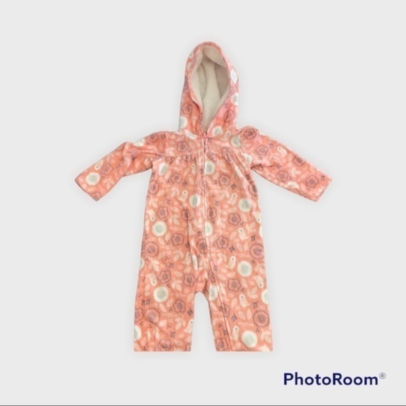 Carter's Other - Bird and flower fleece one piece 002